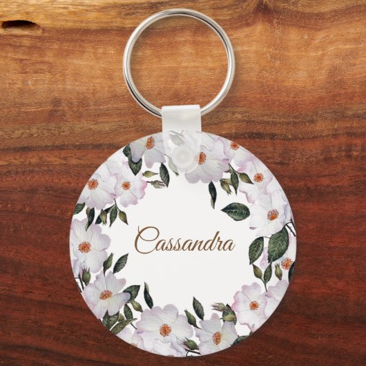 Roses Ballerina Blumendesign Schlüsselanhänger (Vorderseite)