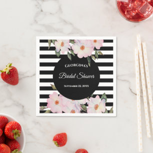 Roses Ballerina Streifen Monogramm Serviette