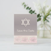 Roses Bat Mitzvah Save the Date Postkarte (Stehend Vorderseite)