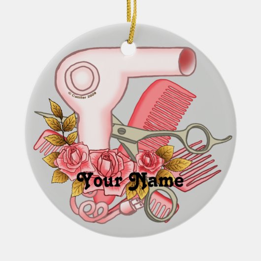 Roses Beautician Keramik Ornament (Vorne)