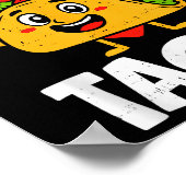 Roses Blah Tacos Funny Valentines Food Lover Men W Poster (Ecke)