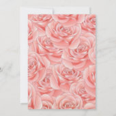 Roses Blossom Floral 50 Geburtstag Einladung (Rückseite)