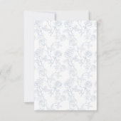 Roses Blue Crest Wedding Save The Date (Rückseite)