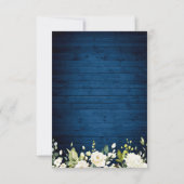 Roses Blue Wood Lantern Auswahl RSVP Karte (Rückseite)