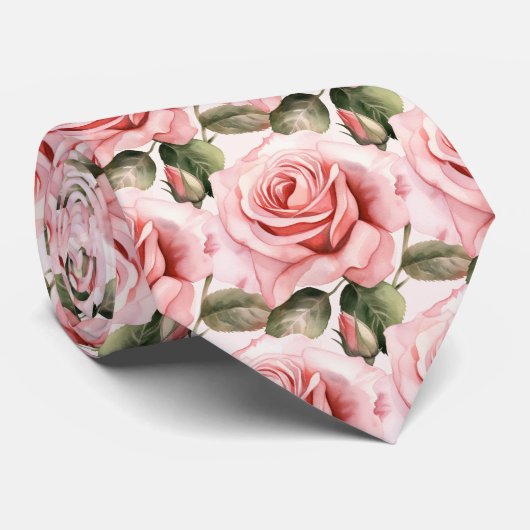 Roses Blume Krawatte (Gerollt)