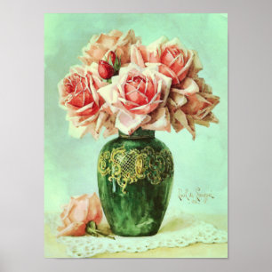 Roses Blume Rosa Malerei Poster