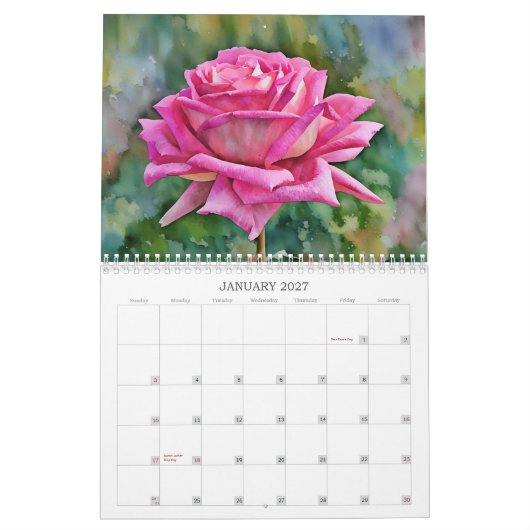 Roses Blume Roses Kalender (Jan 2027)
