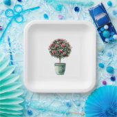 Roses Blumenbaum Brautparty Pappteller (Party)