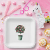 Roses Blumenbaum Brautparty Pappteller (Party)