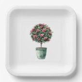 Roses Blumenbaum Brautparty Pappteller (Vorderseite)