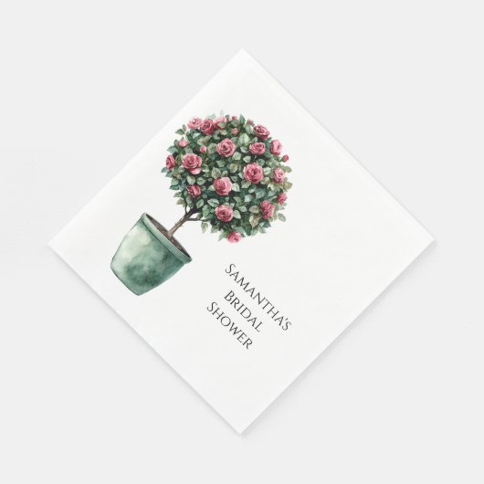 Roses Blumenbaum Brautparty Serviette (Ecke)
