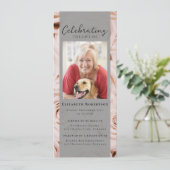 Roses Blumenbeerdigung Foto Digitaler Auftritt Einladung (Stehend Vorderseite)