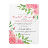 Roses Blumendusche Einladung Magnet (Vertikal)