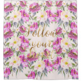 Roses Blumengoldverzierung Duschvorhang (Vorderseite)