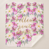 Roses Blumengoldverzierung Sherpadecke (Vorderseite)