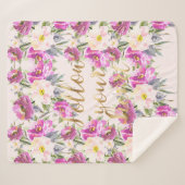 Roses Blumengoldverzierung Sherpadecke (Vorderseite (Horizontal))