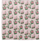Roses Blumenkern Hütte Shabby Chic Duschvorhang (Vorderseite)
