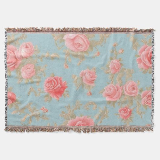 Roses Blumenmuster Decke (Vorderseite)