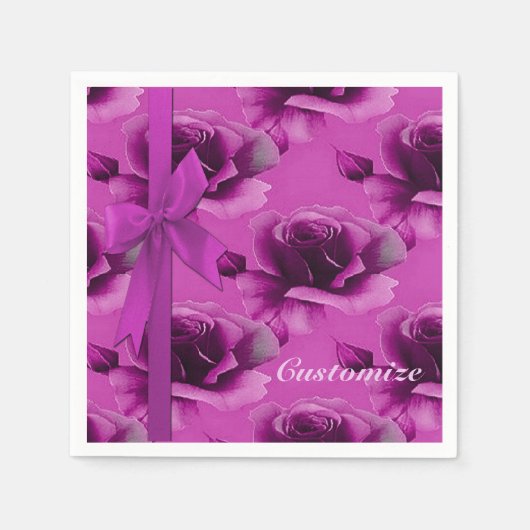 Roses Blumenmuster Napkins Serviette (Vorderseite)