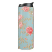 Roses Blumenmuster Thermosbecher (Nach links gedreht)