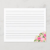 Roses Blumenrezeptkarte (Rückseite)