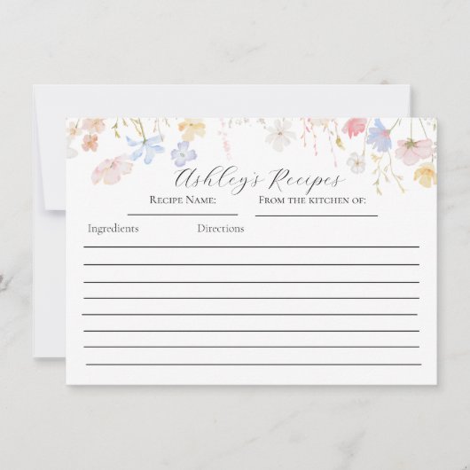 Roses Blumenrezeptkarten (Vorderseite)