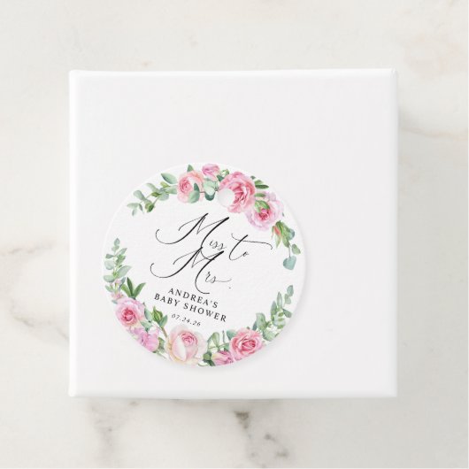 Roses Blush Brautparty Gefallen Geschenkanhänger (Beispiel)