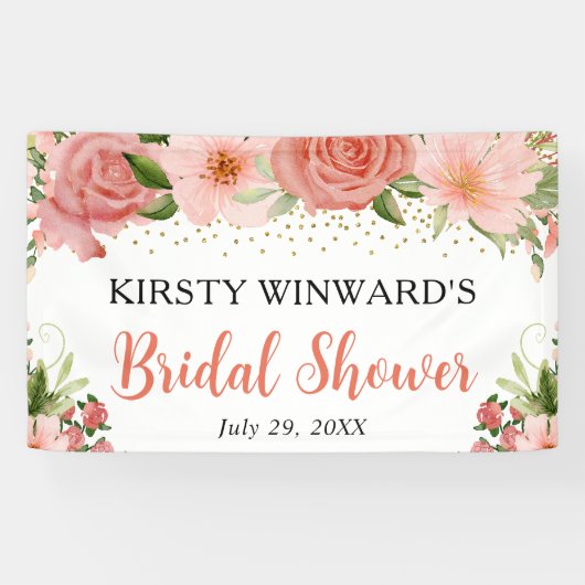 Roses Boho Brautparty Banner (Horizontal)