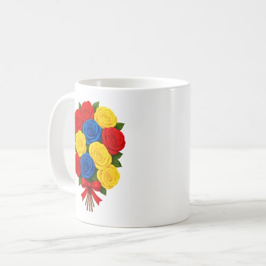 Roses Bouquet Classic Mug Kaffeetasse (Vorderseite Links)