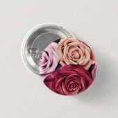 Roses Bouquet Foto Button (Vorne & Hinten)