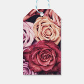 Roses Bouquet Foto Geschenkanhänger (Rückseite)