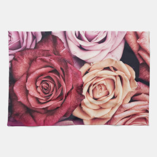 Roses Bouquet Foto Geschirrtuch