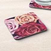 Roses Bouquet Foto Getränkeuntersetzer (Linke Seite)