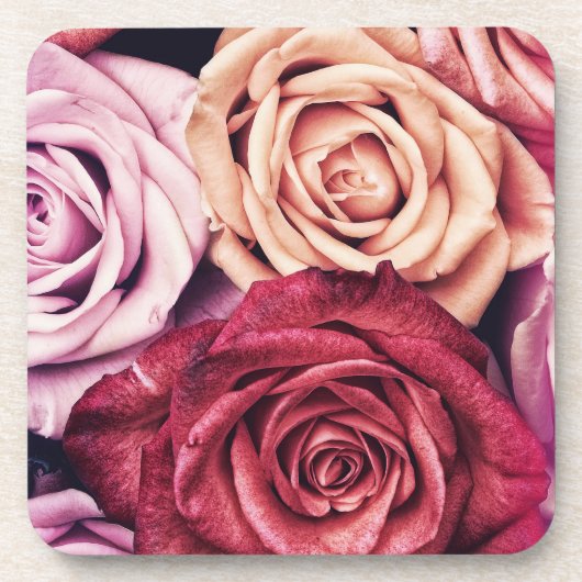 Roses Bouquet Foto Getränkeuntersetzer (Vorderseite)