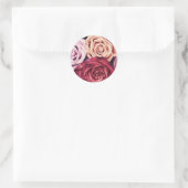 Roses Bouquet Foto Runder Aufkleber (Tasche)