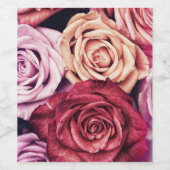Roses Bouquet Foto Weinetikett (Einzelnes Label)