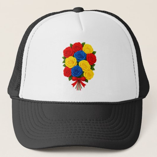 Roses Bouquet Women's Trucker Hat Truckerkappe (Vorderseite)