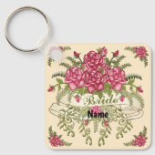 Roses Braut Hochzeitsanhänger Schlüsselanhänger (Vorderseite)