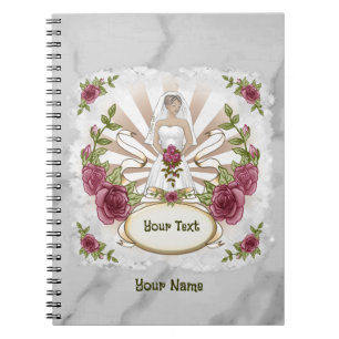 Roses Braut individuelles Hochzeitsnotizbuch Notizblock