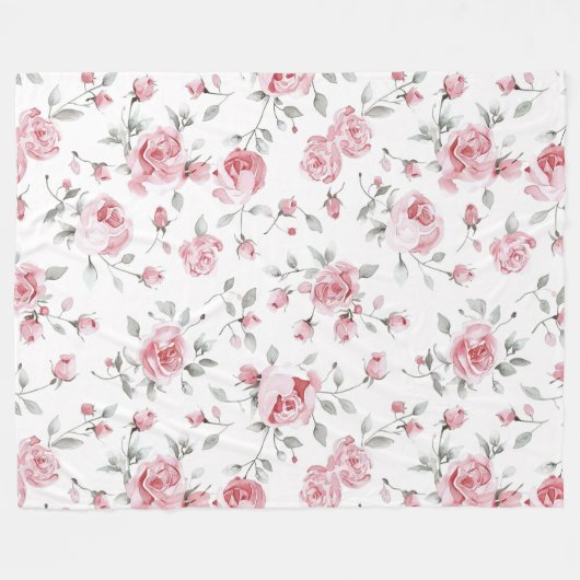 Roses Brautparty Fleecedecke (Vorderseite (Horizontal))