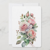 Roses Brautparty Roses Einladung (Rückseite)