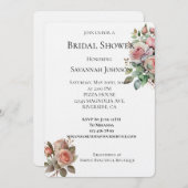 Roses Brautparty Roses Einladung (Vorne/Hinten)