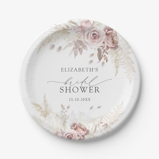 Roses Brautparty Roses Pappteller (Vorderseite)