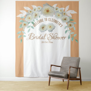 Roses-Brautparty-Schrift Wandteppich