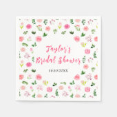 Roses Brautparty Serviette (Vorderseite)