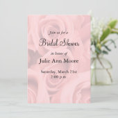 Roses Bridal Dusche Einladung (Stehend Vorderseite)