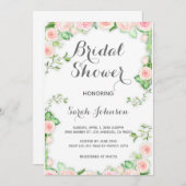 Roses Bridal Dusche Einladung (Vorne/Hinten)