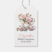 Roses Bridal Luncheon Teezeremonie Set Geschenk Ta Geschenkanhänger (Vorderseite)