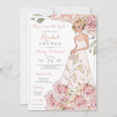 Roses Bride Brautparty Einladung (Vorderseite)