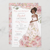 Roses Bride Brautparty Einladung (Vorne/Hinten)